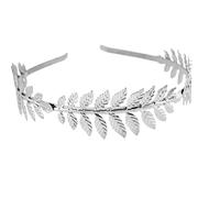 Copricapo da sposa Lucente Pettine for capelli da sposa Foglia Ramo Fascia Copricapo Corona for gioielli da sposa con fascia da sposa Per Donne Ragazze(Silver style E)
