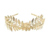 Copricapo da sposa Lucente Pettine for capelli Foglia Ramo Fascia Corona gioielli con fascia Per Donne(Gold style C)