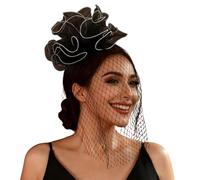 Copricapo da sposa oversize con velo floreale elegante fascinator fermaglio per capelli accessorio per lo styling per le donne accessorio per feste serali e matrimoni