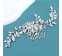 Copricapo da sposa, pettine con strass e perle, pettine rovesciato fatto a mano, ornamento per capelli con foto antica, pettine per capelli con piastra di cristallo, ornamento per capelli da donna,