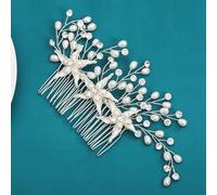 Copricapo da sposa, pettine con strass e perle, pettine rovesciato fatto a mano, ornamento per capelli con foto antica, pettine per capelli con piastra di cristallo, ornamento per capelli da donna,