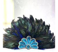 Copricapo di piume artificiali, cappello indiano per spettacoli di danza