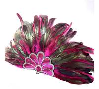 Copricapo di piume artificiali, cappello indiano per spettacoli di danza