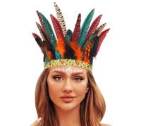 copricapo di piume da donna Accessori Per Cocktail Nozze Decorazione Costume Accessori Per Donne Copricapo Fascia Con Piume (Orange, One Size)