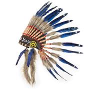 Copricapo di piume di ispirazione indiana per feste, spettacoli e