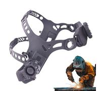 Copricapo di ricambio - Fascia per casco con foro quadrato, maschera per saldatore, fascia regolabile, maschera per saldatore per saldatura solare auto oscurante, accessori per casco, nero e bianco