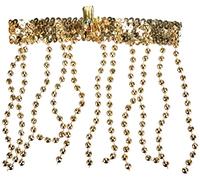 Copricapo egiziano con perline, accessorio per costume da antico Egitto
