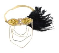 Copricapo Fascia Flapper Copricapo Copricapo Moda 1920 Accessori Per Capelli Per Il Cappello Del Partito Fiore Nastro Della Maglia Sulla Fascia