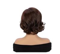 Copricapo for parrucca completa sintetica da donna in colore misto oro marrone 1 pezzo, adatto for l'uso quotidiano