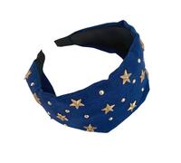 Copricapo in tessuto elasticizzato con fascia per capelli a stella tagliente, comodo da indossare ogni giorno, accessorio unisex, copricapo da festa casual