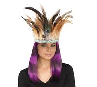 Copricapo indiano con piume per Halloween, carnevale, martedì grasso, copricapo indiano, costume indiano americano, accessori per capelli con piume, fascinator boho per cosplay