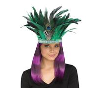 Copricapo indiano con piume per Halloween, carnevale, martedì grasso, copricapo indiano, costume indiano americano, accessori per capelli con piume, fascinator boho per cosplay
