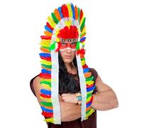 Diadema Indiano Copricapo Lungo 160cm Accessori Carnevale