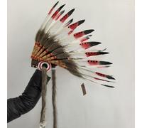 Copricapo Indiano Fatto di Piume Artificiali, Un Accessorio di Scena per Le