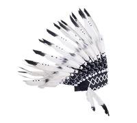 Copricapo Indiano Per Bambini - Fascia Per La Testa Regolabile, Diadema Di Piume Di Dimensioni 16,53x11,81 Pollici, Bellissimi Oggetti Di Scena Per Foto Drammatiche In Costume, Copricapo Sicuro In Mat