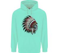 Copricapo Indiano Teschio Biker Moto Felpa Uomo