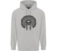 Copricapo Indiano Teschio Biker Moto Uomo Felpa