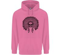 Copricapo Indiano Teschio Biker Moto Uomo Felpa