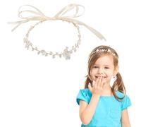 Copricapo la Prima Comunione per Bambine, Fascia Bianca Principessa Copricapo da Bambina Accessorio Capelli da Bambina Corona da Bambina Accessori per Capelli da Festa di Nozze per Donne
