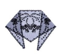 Copricapo leggero con bordo in pizzo, nero