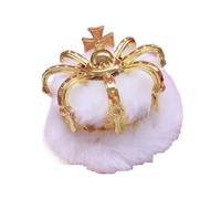 Copricapo Lolita Con Corona Di Peluche Della Regina E Della Croce Del Re per Varie Occasioni(Gold)