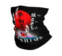 Copricapo Multifunzione 7 virtù del Bushido Budo Arti marziali Bandana Ghetta per il collo Caccia Sciarpa avvolgente Bushido Budo Karate Aikido Judo Passamontagna Scaldamontagna