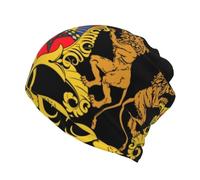 Copricapo Multifunzione Doppia Faccia Regno del Marocco Emblema Nazionale Full Print Balaclava Sciarpa Fascia Fissaggio Protezione Orecchie Fascia Elastica Spirale Ventilata