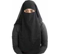 copricapo musulmano hijab islamico copri viso velo burqa burka niqab nero sti...