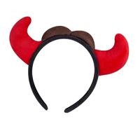 Copricapo per costume di Halloween con corna flessibili Accessorio per capelli antiscivolo Tessuto delicato sulla pelle Feste Feste Multi Scena Corno Diavolo Fascia per capelli