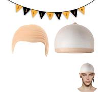 Copricapo per giochi di ruolo da monaco calvo, copertura per capelli da monaco per Halloween, per travestimenti da monaco, per spettacoli teatrali, giochi di ruolo