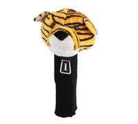 Copricapo per putter da golf in peluche a forma di tigre, copricapo per mazza da 460 cc in legno, design carino e leggero con protezione contro i graffi, facile da trasportare per
