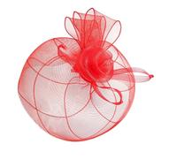 Copricapo regolabile Teaparty per le donne con disegni floreali in tulle trasparente clip per capelli doccia nuziale per eventi di nozze