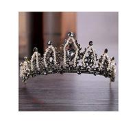 Copricapo Vintage Black Queen King Crowns for Women New Wedding Bridal Tiaras Diadem Bride Hair Accessori (colore metallico: stile 4)