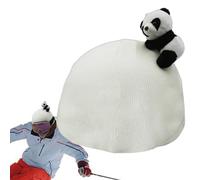 Copricasco Da Sci - Casco Dà Sći E Snowboard | Simpatico Cappello Lavorato A Maglia Con Panda, Taglia Unica (1) Testa Invernale Decorativa, Accessorio Caldo Antivento Per Sńowboard Scî Alpino Uso All'