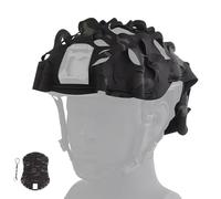 Copricasco Tattico Camo 3D Foglie per Softair Paintball, Pannelli Camuffamento Taglio Laser con Apertura NVG, Fissaggio con Corda Elastico, Compatibile FAST/MICH/ACH(BCP)