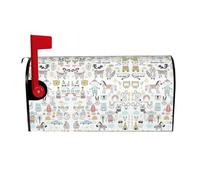 Copricassette postali Animal Rabbit Fox Dee Oxford - Decorazioni per cassette postali adatte a cassette postali standard e grandi