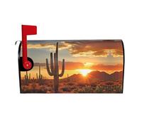 Copricassette postali Oxford con motivo a cactus nel deserto - Decorazioni per cassette postali adatte a cassette postali standard e grandi