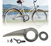 Copricatena per Bici, Paracatena per Bicicletta in Plastica, Proteggi Catena per Bicicletta, Protezione per Catena per Bici Protezione per Corona Bici per 32-38T (Nero Trasparente Kit Completo)