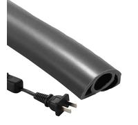 Copricavi elettrici da pavimento,Copricavi da pavimento - Coperture per pavimenti in filo morbido per cavi, canalina flessibile in PVC - Pavimento spegnicavo autoadesivo per la gestione dei cavi domes