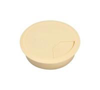 Copricavo Spegnicavo Protettore for Cavi, 2 Pezzi Passacavo for Filo Rotondo for Scrivania da Computer 60/80mm Organizzatore for Fori Tavolo for Passaggio(Beige,60mm)