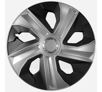 Copricerchi 15 Pollici Argento nero Set 4 Coppe Copri Ruota Moon 15 per Citroen