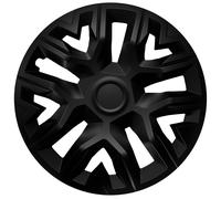 NRM The Best Black Matte - Copricerchi da 15", per cerchioni in acciaio, set da 4 pezzi, colore: Nero opaco