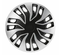 Copricerchi 16" Universali Camper Furgoni Nero-Grigio 4Pz Coppe Copri Ruota Abs