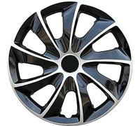 copricerchi, Accessori esterni Copertura decorativa universale for pneumatici con anello in acciaio e ferro da 16 pollici(Silver Black)