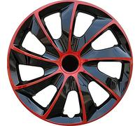 Copricerchi, Accessori esterni Copertura decorativa universale for pneumatici con anello in acciaio e ferro da 16 pollici(Red Black)