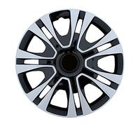 Copricerchi, Accessori for la sostituzione di pneumatici for auto da 14/15 pollici Copertura decorativa universale for personalità(2207 Silver Black,15 inches)
