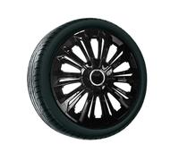 Copricerchi coppe copri ruota set 4 pezzi extra resistenti neri universali