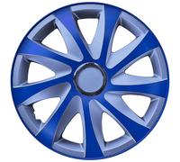 Copricerchi Drift EXTRA argento/blu, set da 4 pezzi