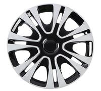 copricerchi, Coprimozzi universali da 14 pollici, set di accessori ricambio for coprimozzi, 4, for auto, esterni(Silver Black)