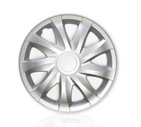 Coprimozzi universali Draco 14 pollici argento set 4 pezzi